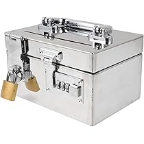 貯金箱 多面体 ステンレス 色:シルバー】Renjzle 貯金箱 ステンレス 大容量 正方形 開か